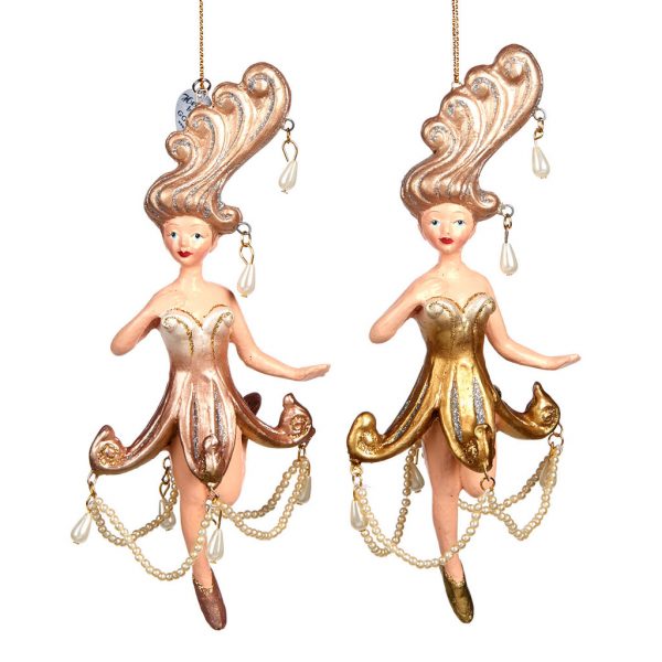 Goodwill Christmas Ornament Gold Copper Chandelier Girl B94208