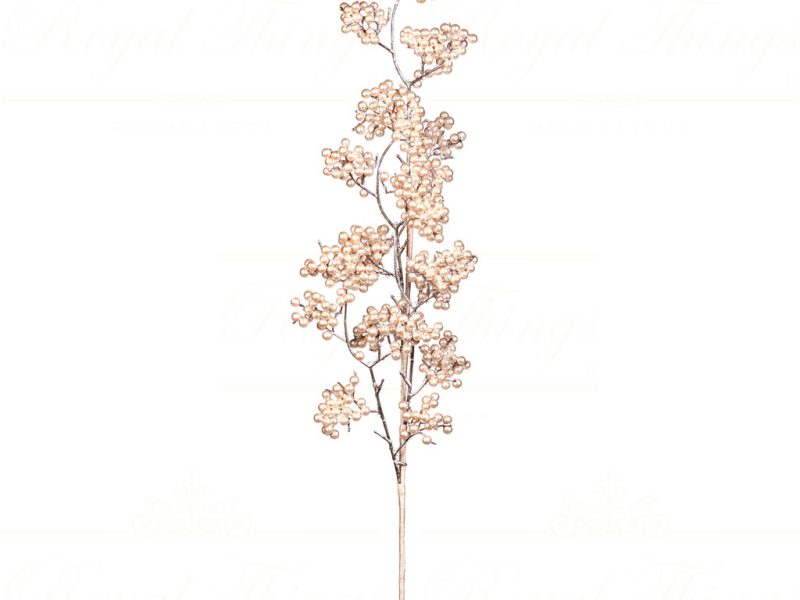 Goodwill Christmas Flowers Branches Pearl Twig Stem Creme Fl 18522