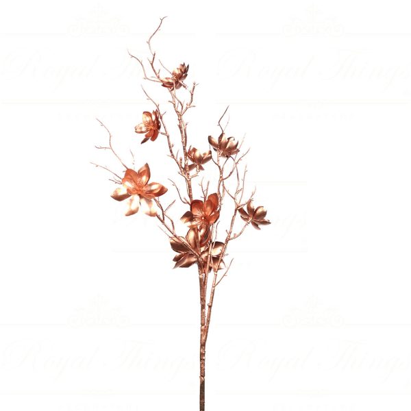 Goodwill Christmas Flowers Branches Metallic Flower Twig Stem Copper Fl 18517