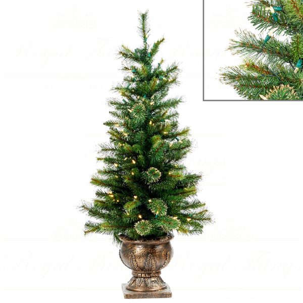 He 93212 Goodwill Christmas Decorative Items 100 Led L.pine Tree In Pot Green