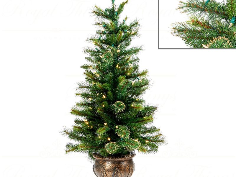 He 93212 Goodwill Christmas Decorative Items 100 Led L.pine Tree In Pot Green