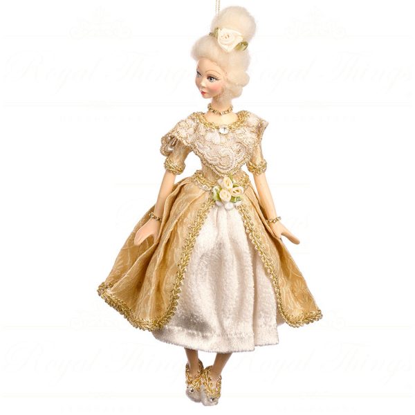 J 57056 Goodwill Christmas Ornaments Sun Queen Lady Ornament Cream Gold Gold