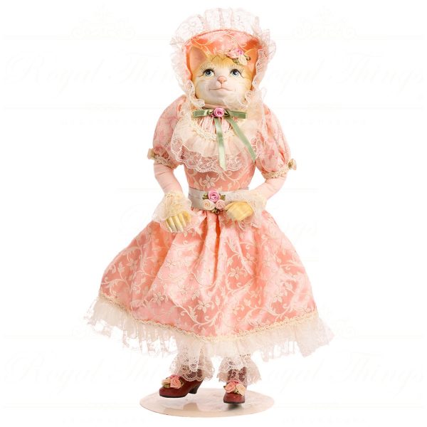 J 57101 Goodwill Christmas Dolls Hug In A Mug Cat Girl Doll Pink
