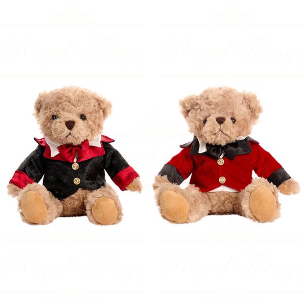 J 57250 Goodwill Christmas Decorative Items Champagne Bar Tuxedo Bear Tabletop Brown Red Black