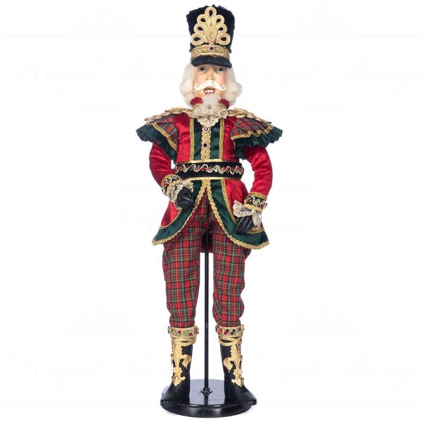 J 58401 Goodwill Christmas Dolls Tartan Nutcracker Doll Red Green Gold