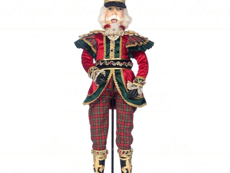 J 58401 Goodwill Christmas Dolls Tartan Nutcracker Doll Red Green Gold