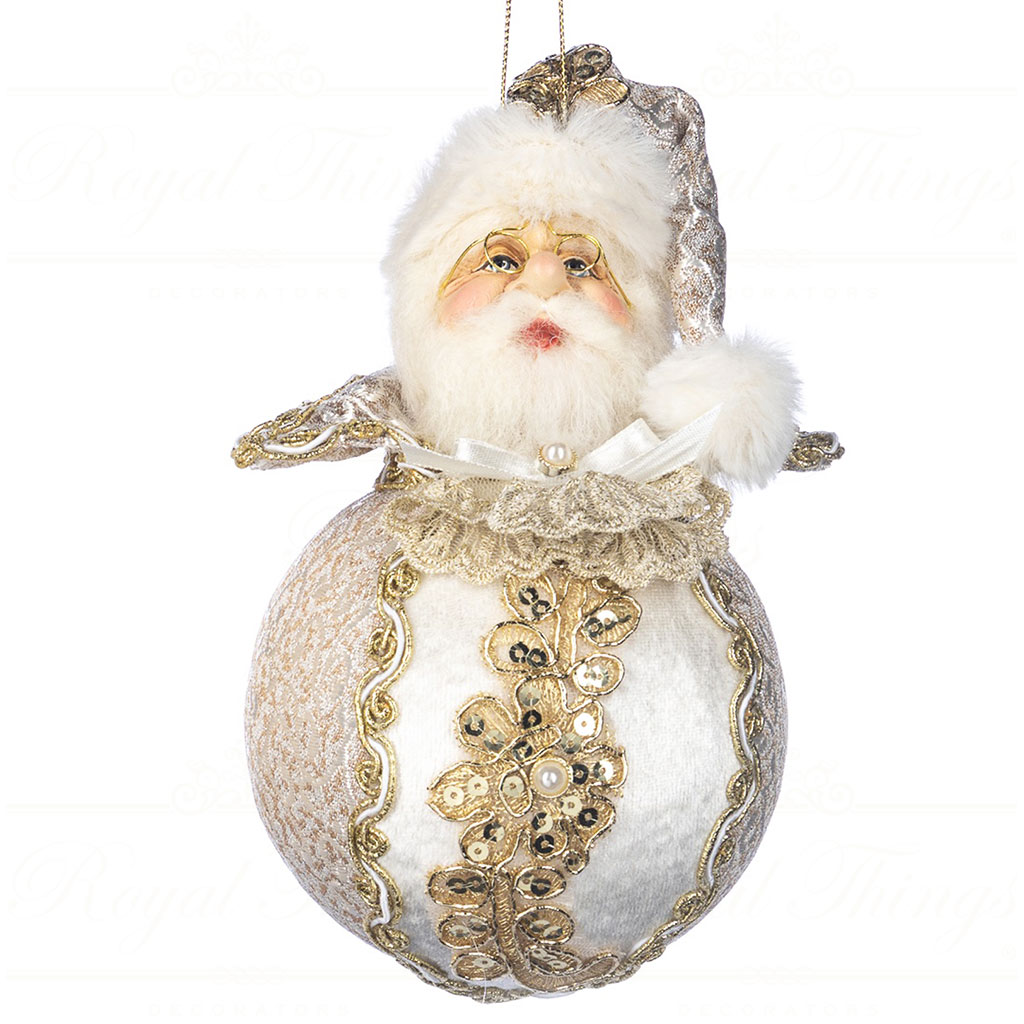 J 58452 goodwill christmas ornaments regal santa head on ball ornament cream vari champagnehat J 58452 Goodwill Christmas Ornaments Regal Santa Head On Ball Ornament Cream Vari Champagnehat