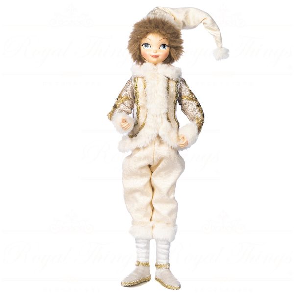 J 58459 Goodwill Christmas Dolls Regal Winter Boy Doll Cream White Vari Creamhat
