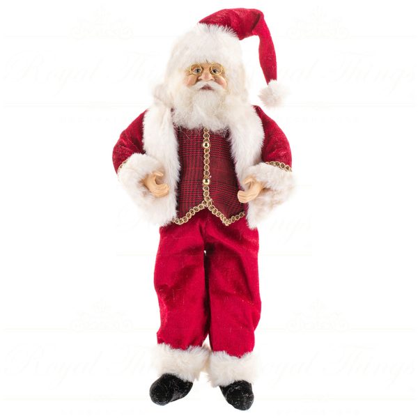 J 61203 Goodwill Tabletop Workshop Santa Beanbag Tabletop Red Cream