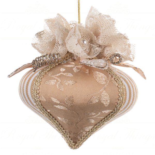 J 61262 Goodwill Christmas Balls Willow Striped Ball Onion Gold Vari Onion