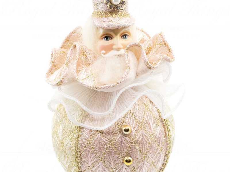 J 61453 goodwill christmas ornaments candy nutcracker on ball gold creme pink vari pink