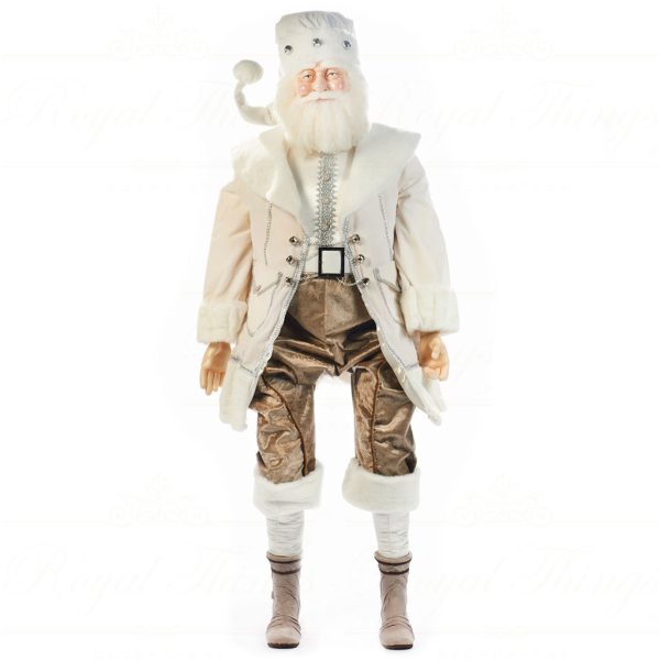 J 68002 Goodwill Christmas Dolls Winter Carousel Life Size Santa Doll White Brown
