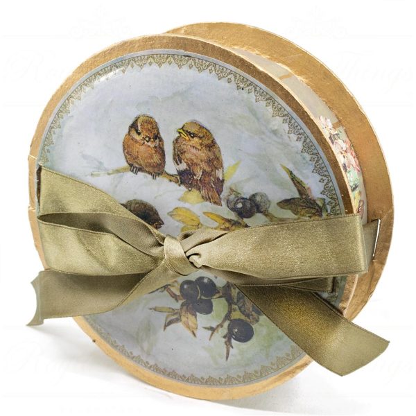 Kc 05 10999 Katherines Collection Spring Decorative Items Vintage Birds In The Garden Candybox Green Brown Gold