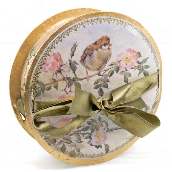 Kc 05 10999 Katherines Collection Spring Decorative Items Vintage Birds In The Garden Candybox Green Brown Gold Detail
