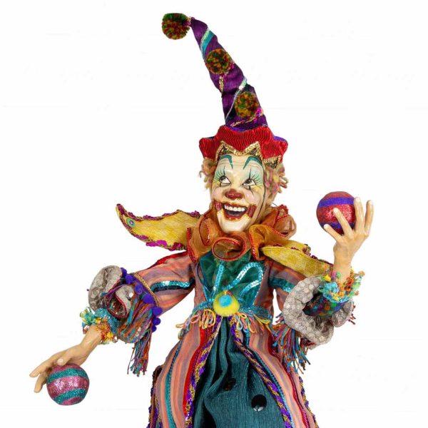 Kc 06 60702 Katherine S Collection Heritage Collectible Cirque Magique Lanky Frank Doll Wayne Purple Green Multi Close Up