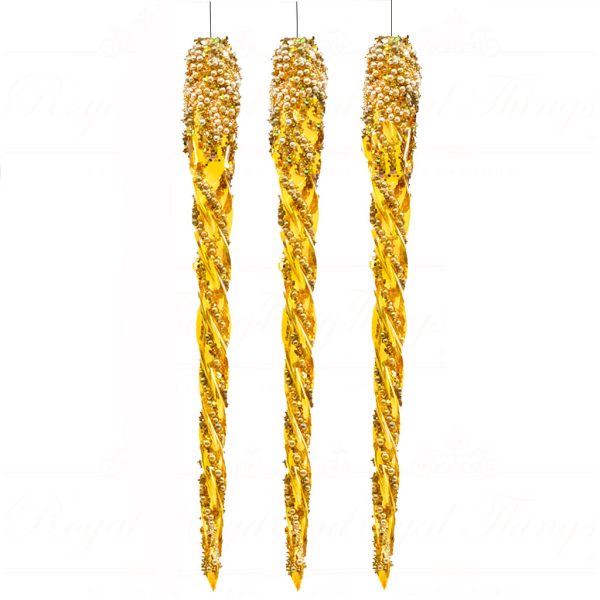 Kc 10 21192 Katherine S Collection Christmas Heritage Ornament Regal Gold Icicle Gold