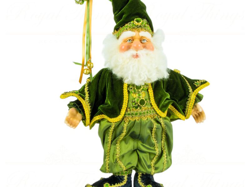Kc 11 32465 Katherine S Collection Christmas Collectible Dolls Emerald Santa Doll Green