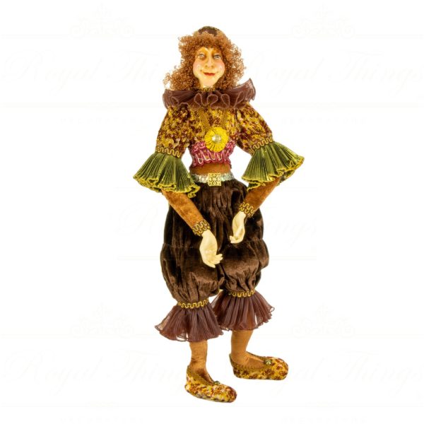 Kc 13 52854 Katherine S Collection Heritage Collectible Doll Lord Woodland Jester Brown Green Gold