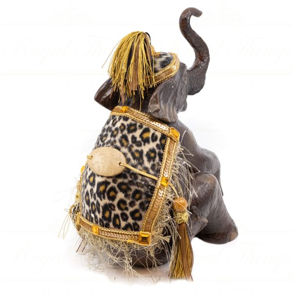 Kc 28 28002 Katherines Collection Christmas Decorative Items Oba Safari Elephant Tabletop Brown Gold Black