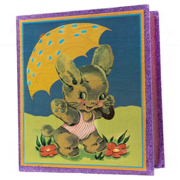 Kc 28 28533 Katherines Collection Christmas Decorative Items Vintage Mouse On A Stroll Candybox Green Purple Red Detail1