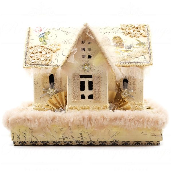 Kc 28 28550 Katherines Collection Spring Decorative Items Tinsel Trinket Rabbit House Candybox Tabletop