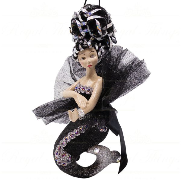 Kc 28 28621 Katherine S Collection Christmas Heritage Ornament Mermaid 10th Birthday Black Silver