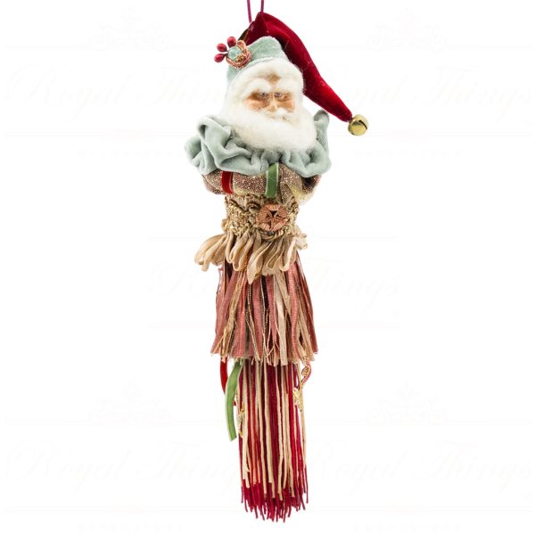 Kc 28 28785 Katherine S Collection Christmas Heritage Ornament Baroque Santa Tassel Red Blue Gold B
