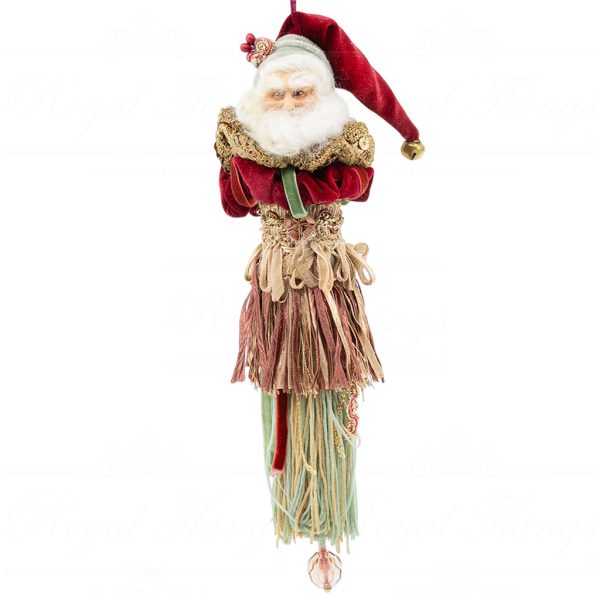 Kc 28 28785 Katherine S Collection Christmas Heritage Ornament Baroque Santa Tassel Red Blue Gold C