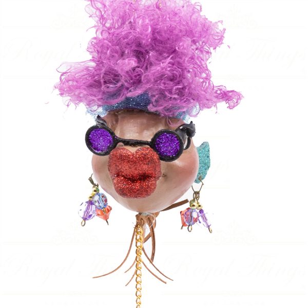 Kc 28 29016 Katherine S Collection Christmas Heritage Ornament Hippy Kissing Fish Purple Blue