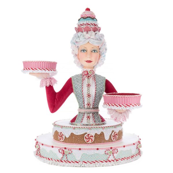 Kc 28 528736 Katherines Collection Christmas Decorative Items Sweet Delights Honey Cake Cupcake Server Tabletop Pink Light Green