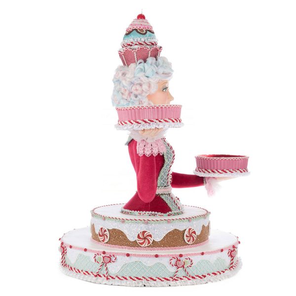 Kc 28 528736 Katherines Collection Christmas Decorative Items Sweet Delights Honey Cake Cupcake Server Tabletop Pink Light Green Detail1