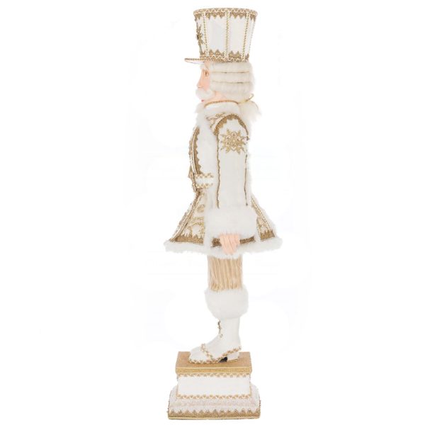 Kc 28 528751 Katherines Collection Christmas Decorative Items Bells Of Brilliance General Chester Nutson Nutcracker Tabletop Cream Gold Detail1