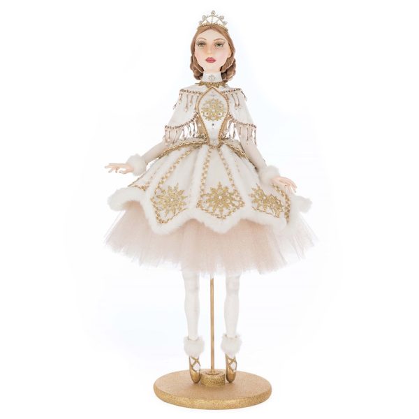 Kc 28 528753 Katherines Collection Christmas Doll Bells Of Brilliance Gwendolyn Golden Ballerina Doll Cream Gold Profile