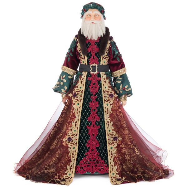 Kc 28 528777 Katherines Collection Christmas Doll Winter Balsam And Berry Father Nicolas Balsam Doll Burgundy Green