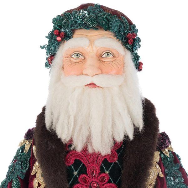 Kc 28 528777 Katherines Collection Christmas Doll Winter Balsam And Berry Father Nicolas Balsam Doll Burgundy Green Detail4