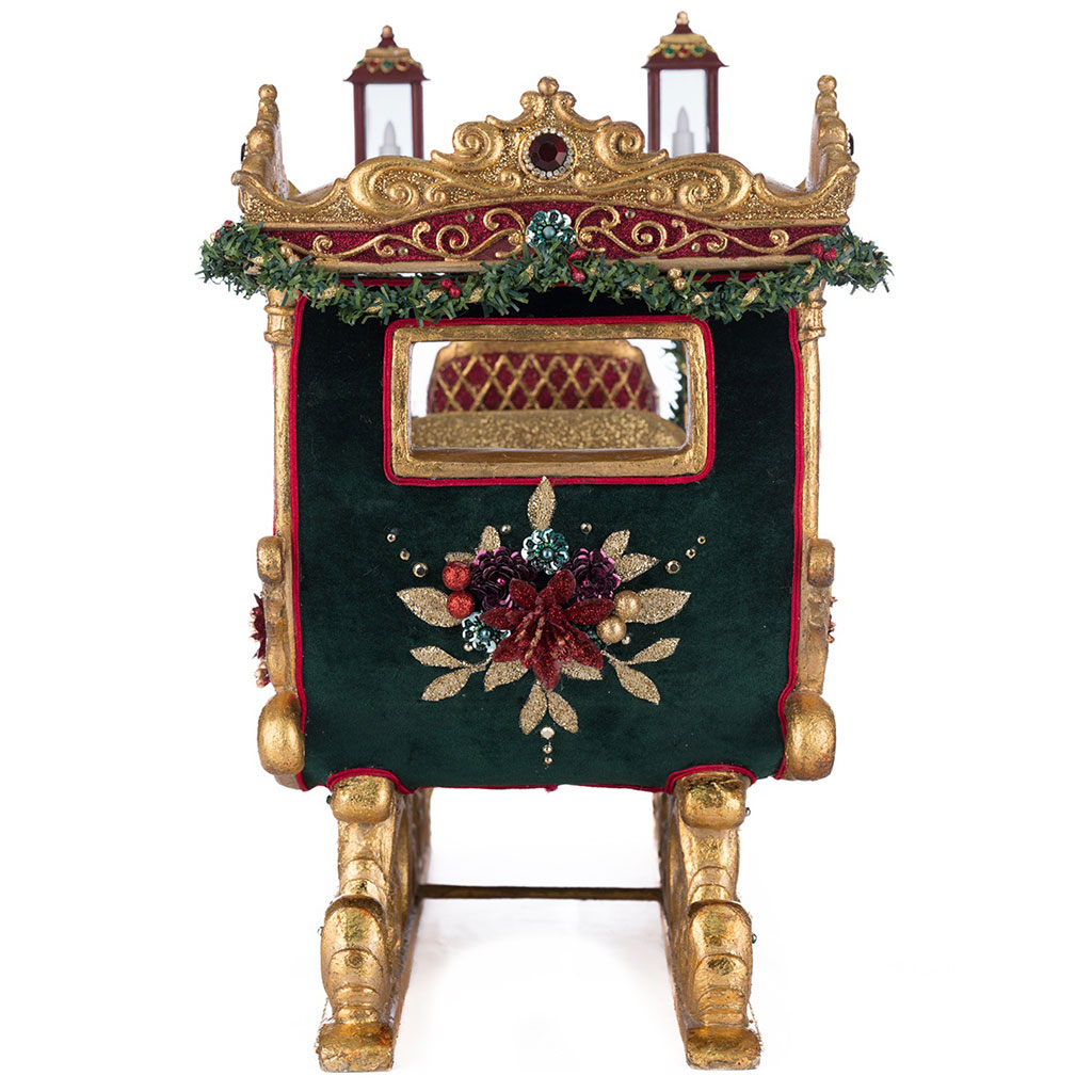 KC 28 528783 katherines collection christmas decorative items winter balsam and berry sleigh burgundy green detail3 Kc 28 528783 Katherines Collection Christmas Decorative Items Winter Balsam And Berry Sleigh Burgundy Green Detail3