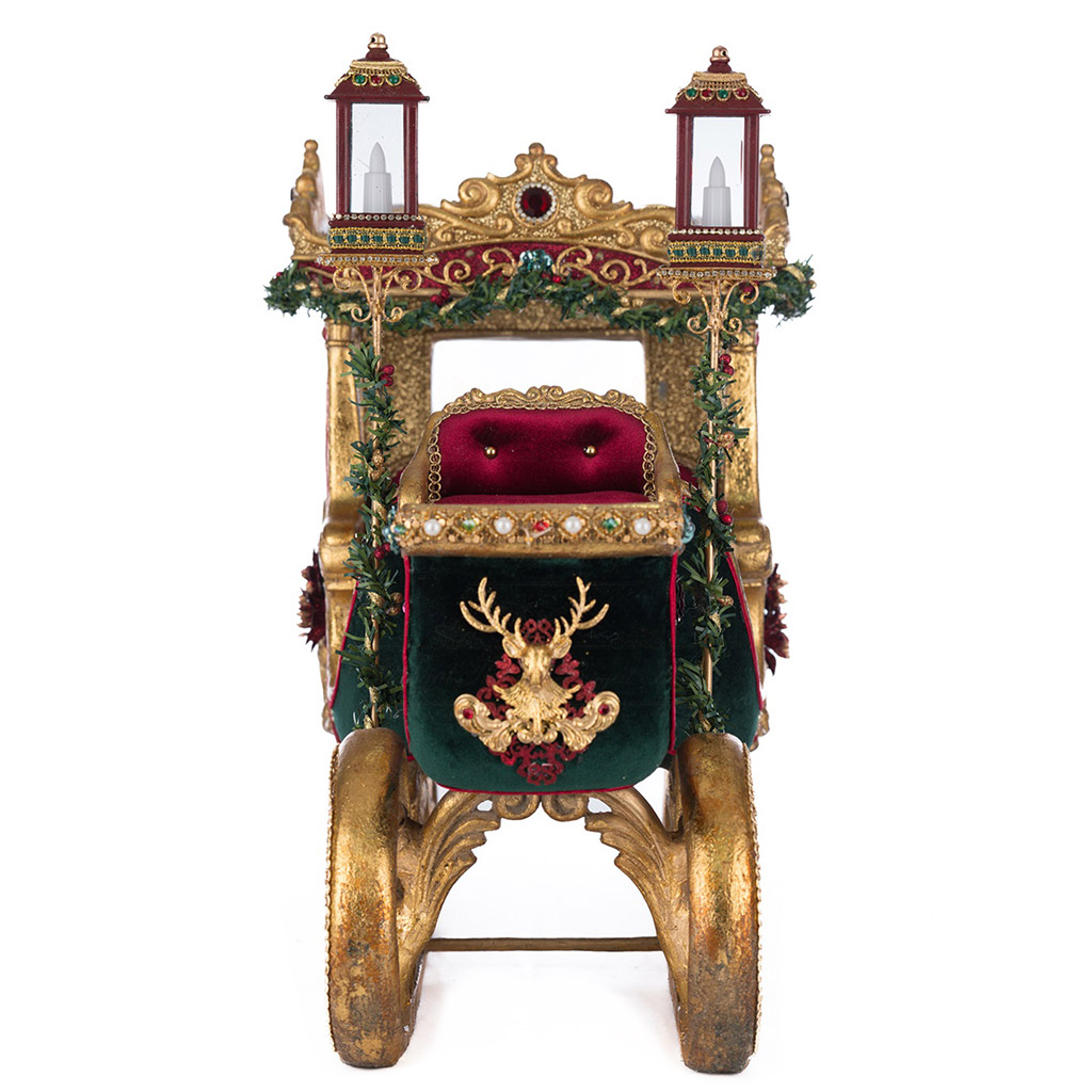 KC 28 528783 katherines collection christmas decorative items winter balsam and berry sleigh burgundy green detail4 Kc 28 528783 Katherines Collection Christmas Decorative Items Winter Balsam And Berry Sleigh Burgundy Green Detail4