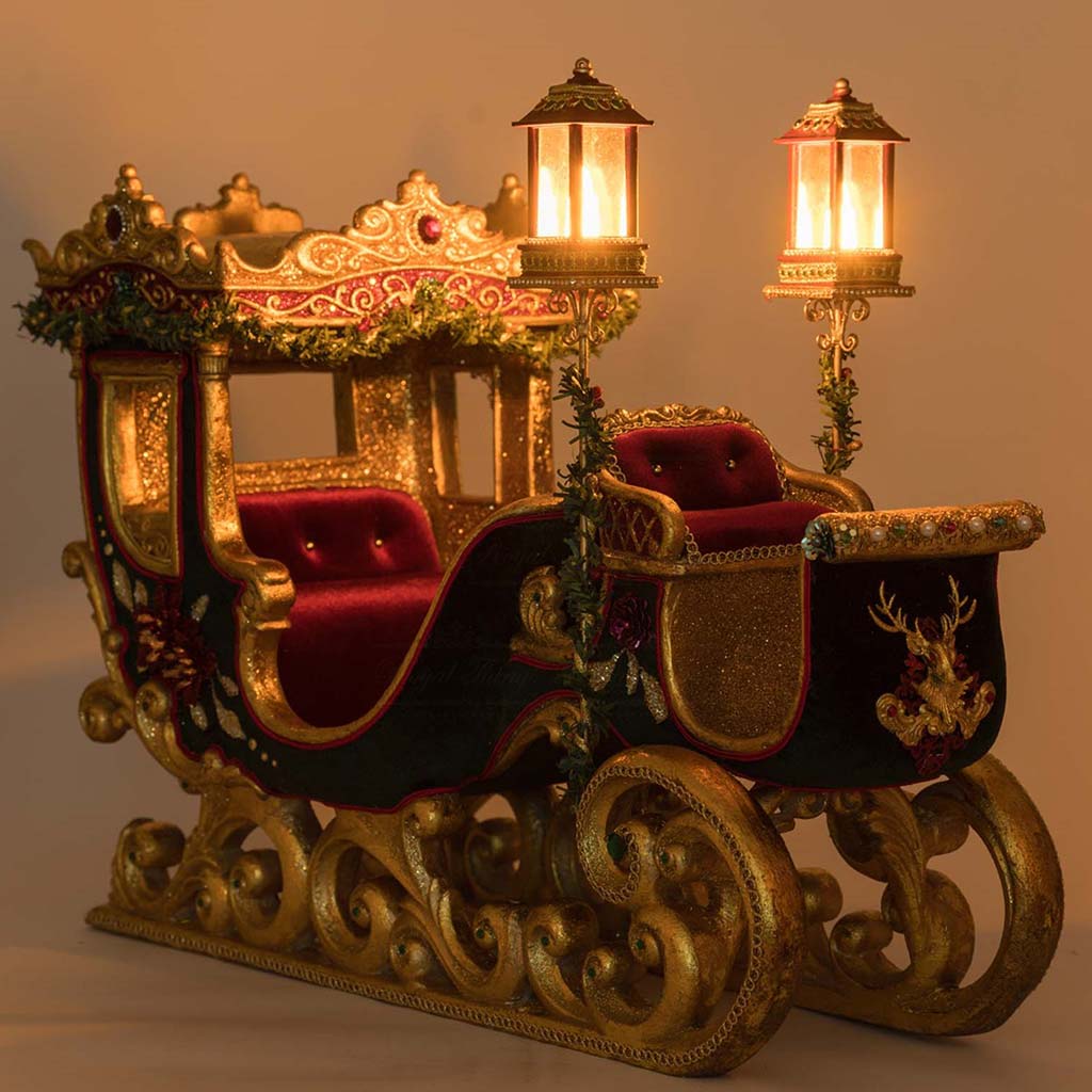 KC 28 528783 katherines collection christmas decorative items winter balsam and berry sleigh burgundy green detail5 Kc 28 528783 Katherines Collection Christmas Decorative Items Winter Balsam And Berry Sleigh Burgundy Green Detail5