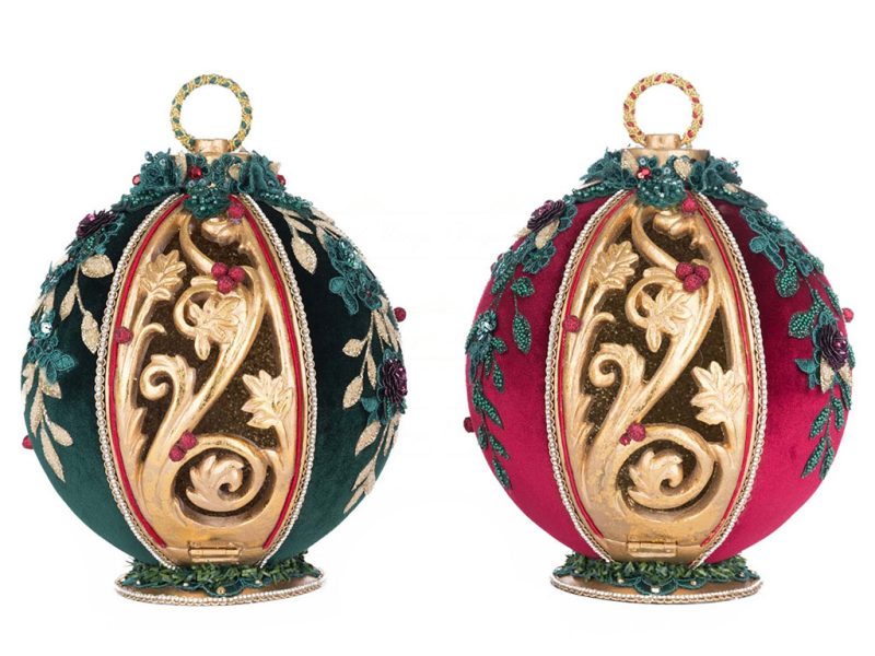 Kc 28 528785 Katherines Collection Christmas Decorative Items Winter Balsam And Berry Tabletop Ornaments With Tea Lights Burgundy Green Gold