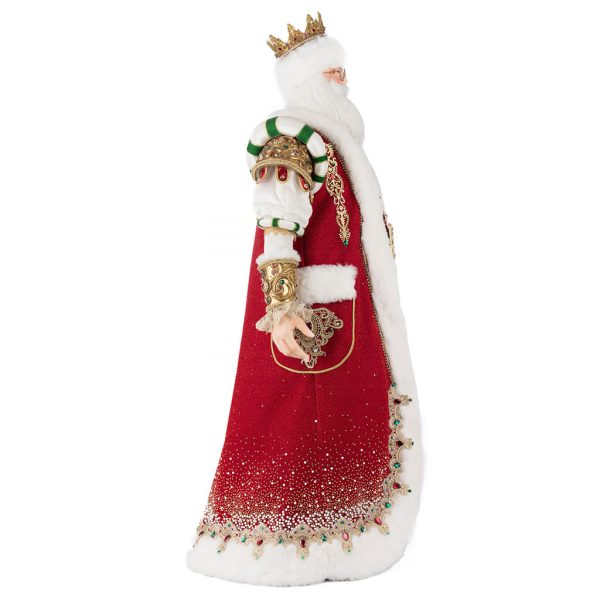 Kc 28 528800 Katherines Collection Christmas Doll Royal Christmas Ball King Christian Claus Of The North Pole Doll Red Green Detail2