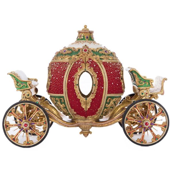 Kc 28 528802 Katherines Collection Christmas Decorative Items Royal Christmas Ball Ornament Carriage Red Gold Green