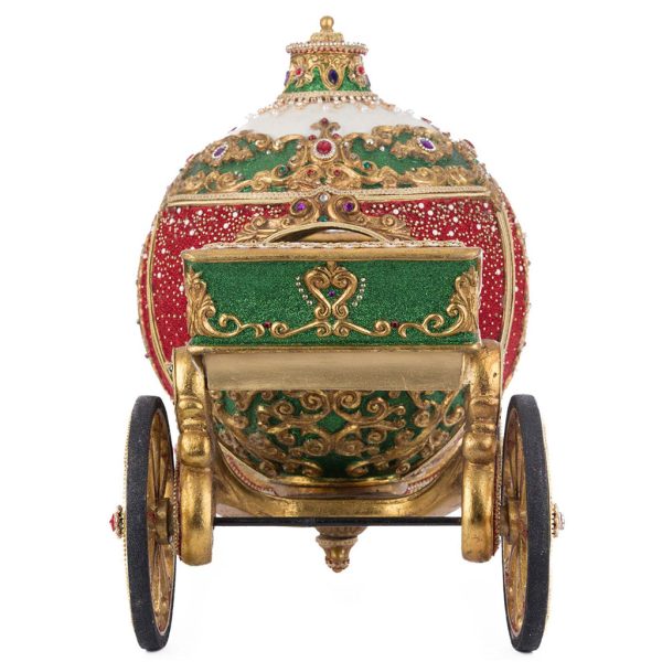 Kc 28 528802 Katherines Collection Christmas Decorative Items Royal Christmas Ball Ornament Carriage Red Gold Green Detail2