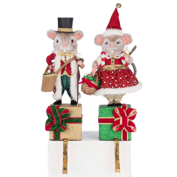 Kc 28 528803 Katherines Collection Christmas Decorative Items Royal Christmas Ball Mouse Stocking Holder Red Green White