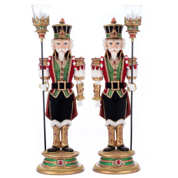 Kc 28 528805 Katherines Collection Christmas Decorative Items Royal Christmas Ball Nutcracker Votive Tabletop Red Green White