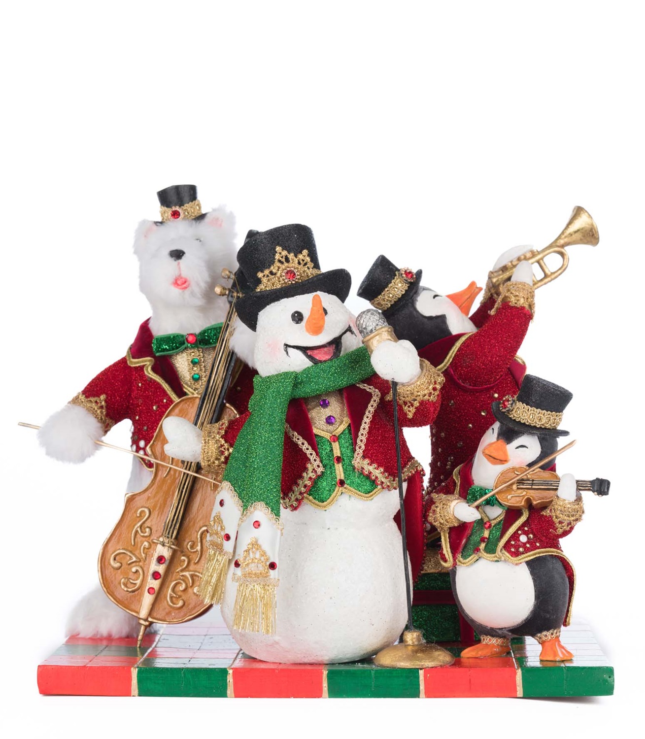 KC 28 528811 katherines collection christmas decorative items royal christmas ball orchestra tabletop red green white Kc 28 528811 Katherines Collection Christmas Decorative Items Royal Christmas Ball Orchestra Tabletop Red Green White