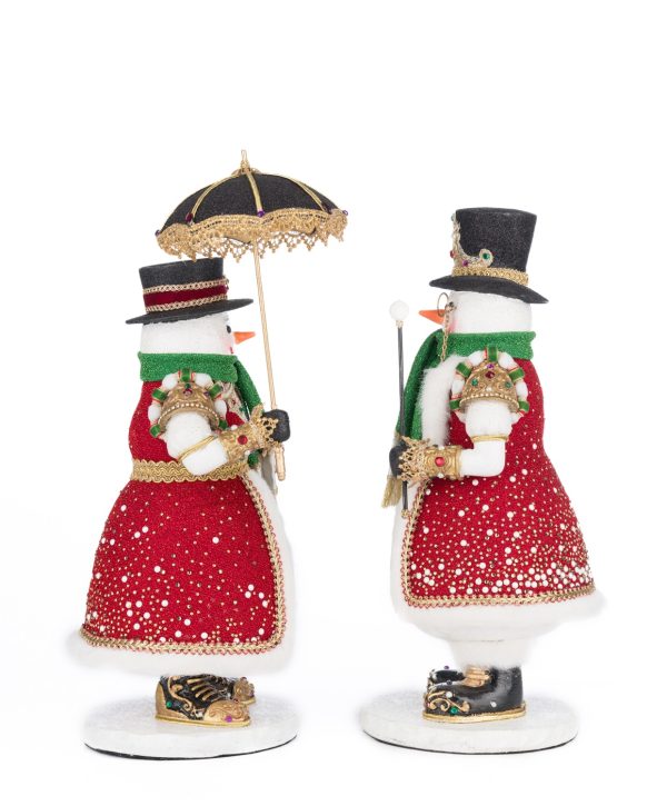Kc 28 528813 Katherines Collection Christmas Decorative Items Royal Christmas Ball Sir Frosty Banks And Dame Icy Banks Tabletop Red Green White Detail1