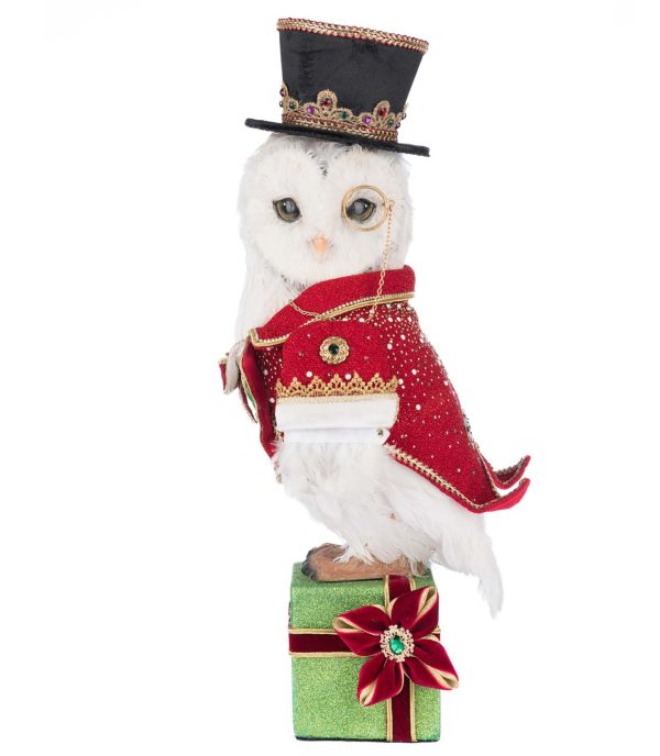 Kc 28 528818 Katherines Collection Christmas Decorative Items Royal Christmas Ball Owl Tabletop Red Green White