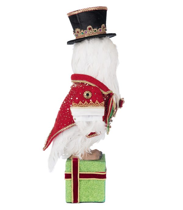 Kc 28 528818 Katherines Collection Christmas Decorative Items Royal Christmas Ball Owl Tabletop Red Green White Detail1