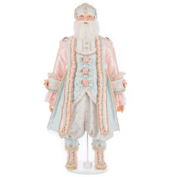 Kc 28 528842 Katherines Collection Christmas Doll Joyeux Pere Noel Santa Doll Pink Blue