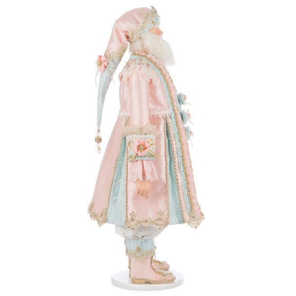 Kc 28 528842 Katherines Collection Christmas Doll Joyeux Pere Noel Santa Doll Pink Blue Detail1